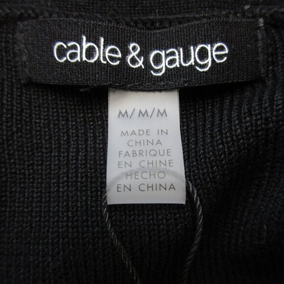 Cable & Gauge Women's Set Tunic Sweater Pants Set M Black Lounge NEW Knit 812 - Picture 3 of 14